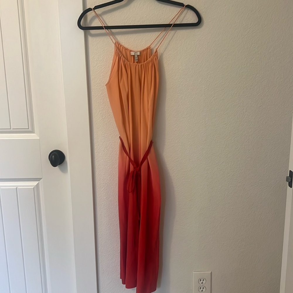 Joie XS ombré midi silk dress